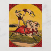  print van barebackrijders die stunts uitvoeren briefkaart (Voorkant)