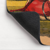  print van barebackrijders die stunts uitvoeren muismat (Hoek)