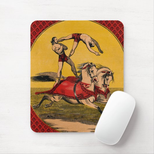  print van barebackrijders die stunts uitvoeren muismat (Met muis)