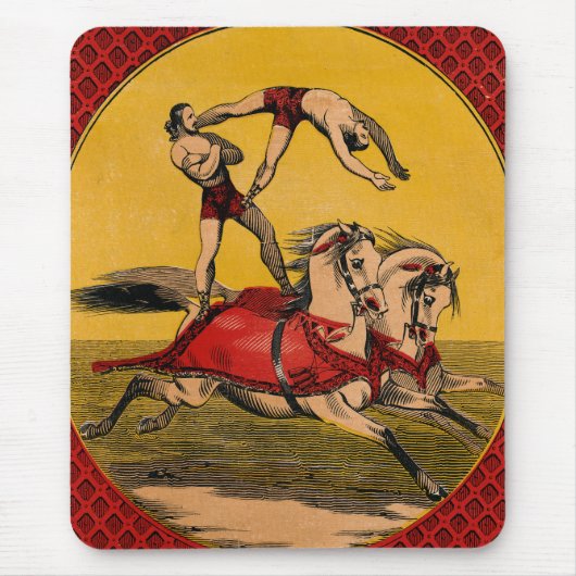  print van barebackrijders die stunts uitvoeren muismat (Voorkant)