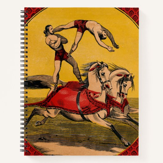  print van barebackrijders die stunts uitvoeren notitieboek (Voorkant)