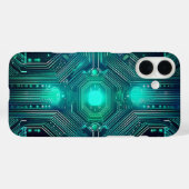 Print van een printplaat in tech-stijl Case-Mate iPhone case (Achterkant (horizontaal))