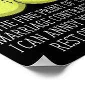 Print van het huwelijkscontract Wedding Funny _1 (Hoek)