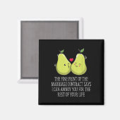 Print van het huwelijkscontract Wedding Funny _1 Magneet (Voorkant / Achterkant)