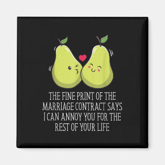 Print van het huwelijkscontract Wedding Funny _1 Magneet