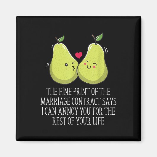 Print van het huwelijkscontract Wedding Funny _1 Magneet (Voorkant)