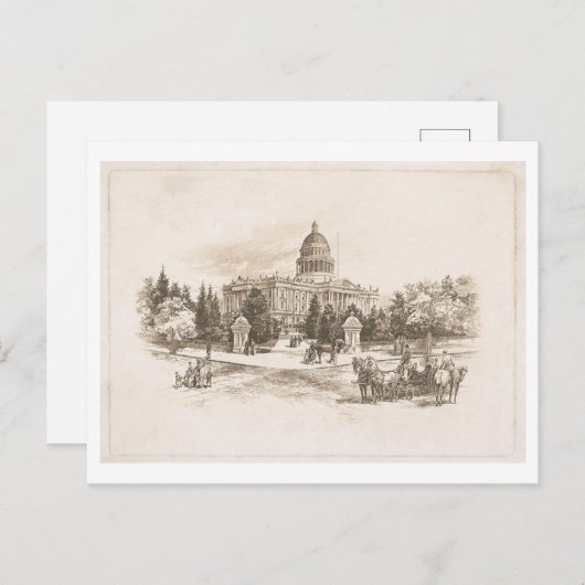  Print van State Capitol in Californië Briefkaart (Voorkant / Achterkant)