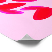 Print, Waarde Poster Papier (Halfglans) met Harten (Hoek)