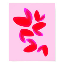 Print, Waarde Poster Papier (Halfglans) met Harten