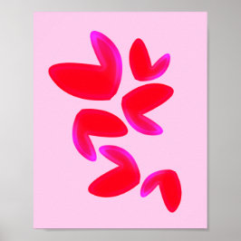 Print, Waarde Poster Papier (Halfglans) met Harten