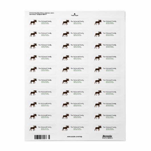 PRINTABLE ADRESETIKETTEN VAN HET MEESTE LAND ETIKET (Full Sheet)