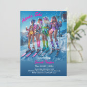Printable Après Ski Bachelorette Sjabloon Kaart (Staand voorkant)