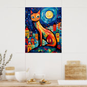 [Printable Art] Metropolitan Meow, Matisse stijl Poster (Keuken)