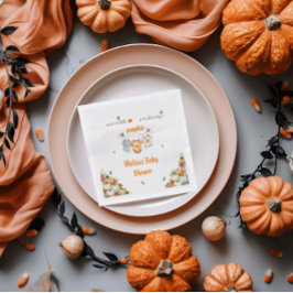 Printable Autumn Sweet Little Pumpkin Baby shower Servet