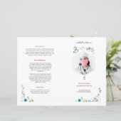 Printable begrafenisbrochure sjabloon (Staand voorkant)