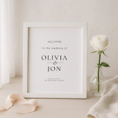 Printable Black and White Wedding Welcome Sign Poster