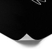 Printable Black Modern Weddenschap Welkom Poster (Hoek)
