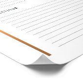 PRINTABLE blanco keukenrecept sjabloon voor multom Poster (Hoek)