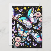 Printable Bohemian Vibrant Butterfly Verjaardag Kaart (Achterkant)