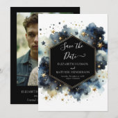 Printable Boho Hemelse Huwelijk Save The Date (Voorkant / Achterkant)