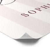 Printable Bonjour Bébé Baby shower Welkomstbord Poster (Hoek)