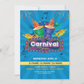 Printable Carnival Party Flyer-Sjabloon Kaart (Voorkant)