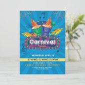 Printable Carnival Party Flyer-Sjabloon Kaart (Staand voorkant)