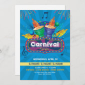 Printable Carnival Party Flyer-Sjabloon Kaart (Voorkant / Achterkant)