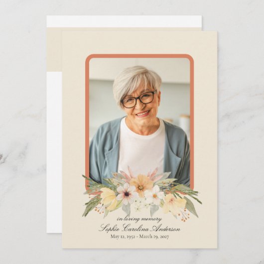 Printable  Celebration of Life-programma Kaart (Voorkant / Achterkant)