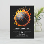 Printable Chique Sport Basketbal Verjaardag Kaart (Staand voorkant)