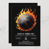 Printable Chique Sport Basketbal Verjaardag Kaart (Voorkant / Achterkant)