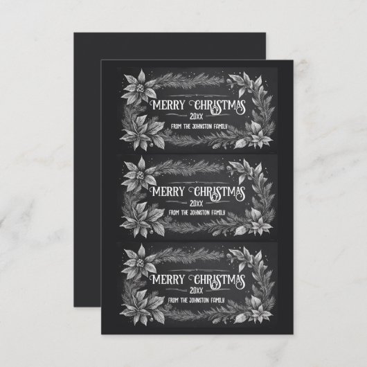 Printable Christmas Gift Labels Kaart (Voorkant / Achterkant)