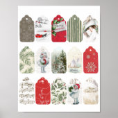Printable Christmas Junk Journal Labels  Meisje Poster (Voorkant)