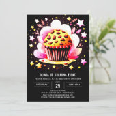 Printable Custom Cupcake Muffin Meisje Verjaardag Kaart (Staand voorkant)