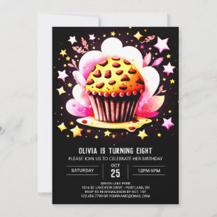Printable Custom Cupcake Muffin Meisje Verjaardag Kaart