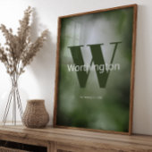 Printable Custom Family Last Name Print Green 