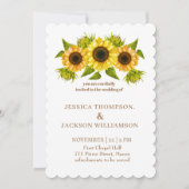 Printable Custom Wedding Card, sunflower Kaart (Voorkant)