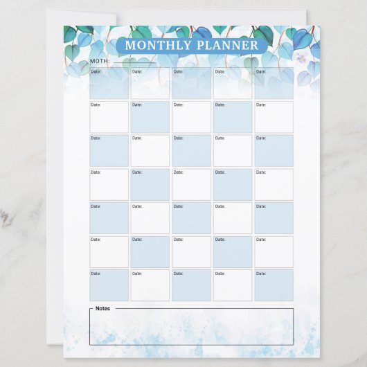 Printable Daily Planner Template (Achterkant)