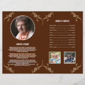 Printable Elegant Funeral Program Sjabloon (Achterkant)