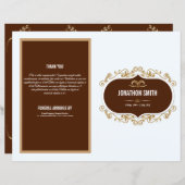 Printable Elegant Funeral Program Sjabloon (Voorkant / Achterkant)