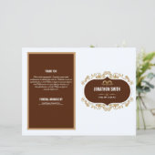 Printable Elegant Funeral Program Sjabloon (Staand voorkant)