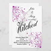 Printable Elegant Wedding Invite Kaart (Voorkant / Achterkant)
