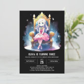 Printable Fantasy Prinses Verjaardag Kaart (Staand voorkant)