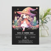 Printable Fantasy Wizard Verjaardag Kaart (Staand voorkant)