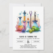 Printable Flask Potion Wetenschapper Verjaardag Kaart (Voorkant)
