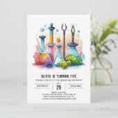 Printable Flask Potion Wetenschapper Verjaardag Kaart (Staand voorkant)