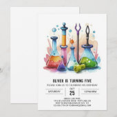 Printable Flask Potion Wetenschapper Verjaardag Kaart (Voorkant / Achterkant)