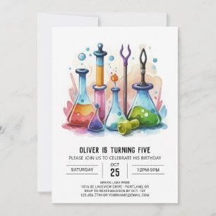 Printable Flask Potion Wetenschapper Verjaardag Kaart
