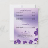 Printable Floral Funeral Program Card Kaart (Achterkant)