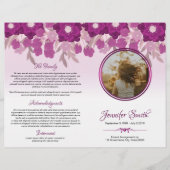 Printable Floral Funeral Program Sjabloon (Voorkant)